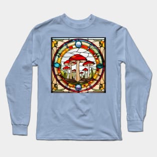 Red Mush Flush Stained Glass Long Sleeve T-Shirt